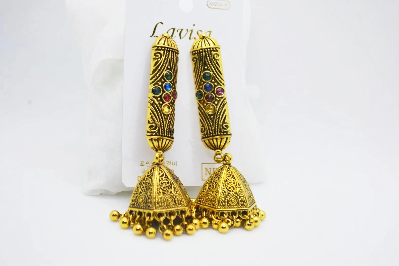 Multifaceted Antique Jhumka Earrings