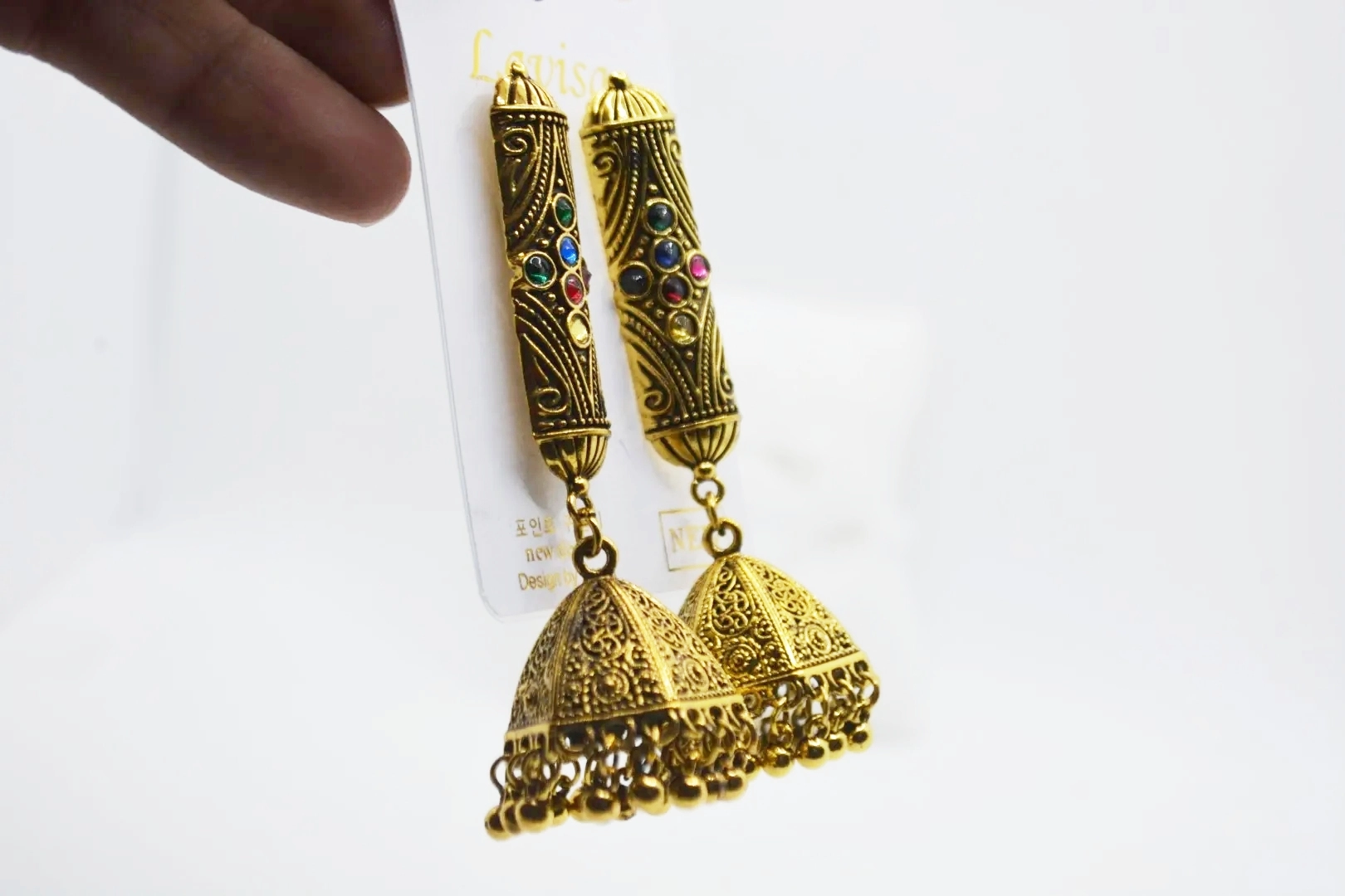 Multifaceted Antique Jhumka Earrings