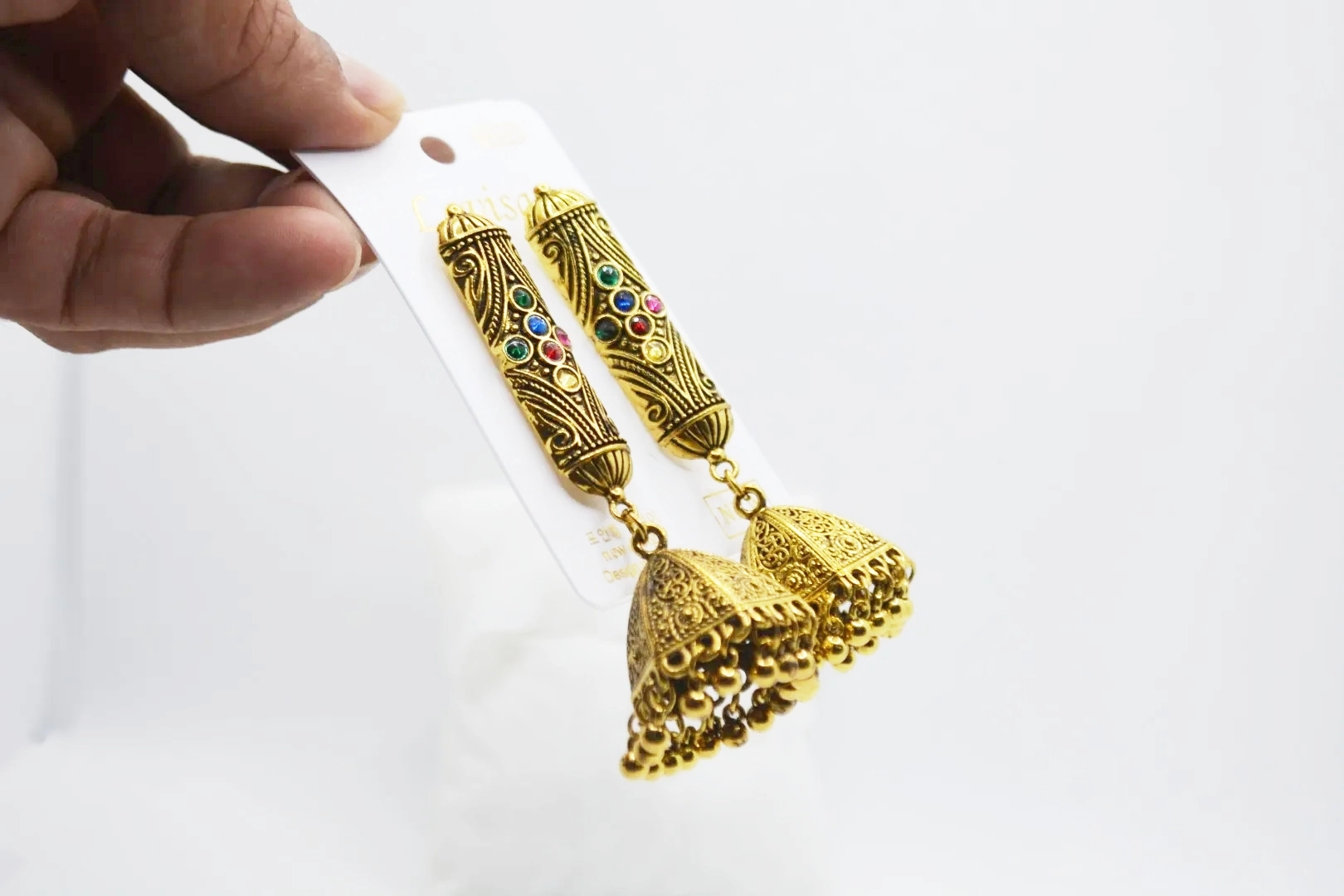 Multifaceted Antique Jhumka Earrings