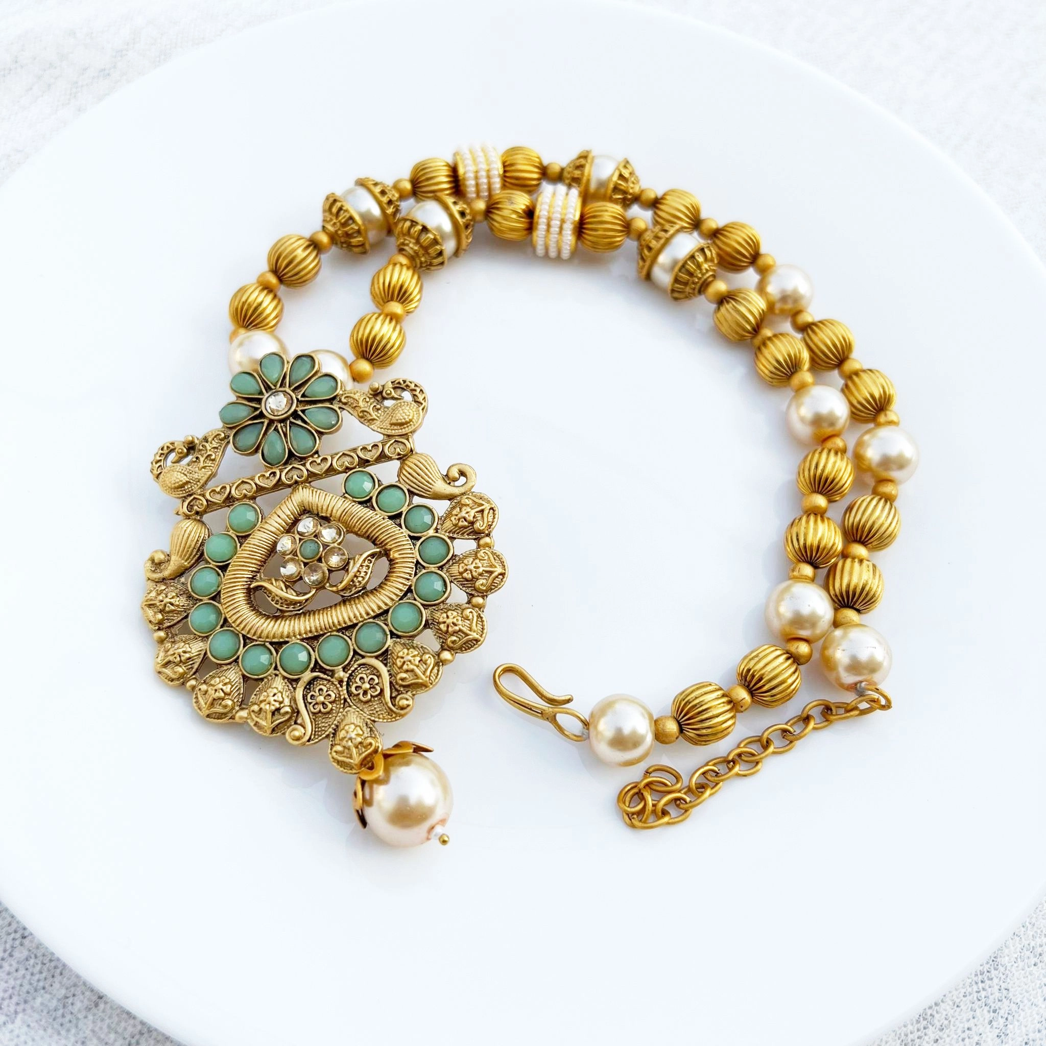 Rangoli Rajwadi Necklace Set